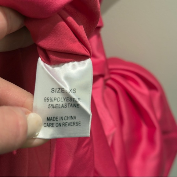 Hot Pink Strapless Bow-knotted Mini Dress Size XS - Picture 9 of 14